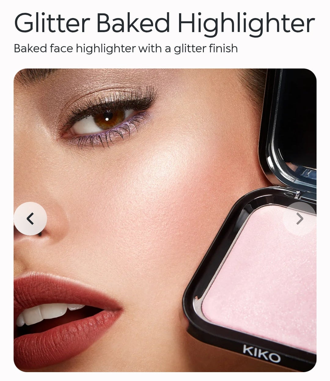 Kiko Milano glitter baked highlighter