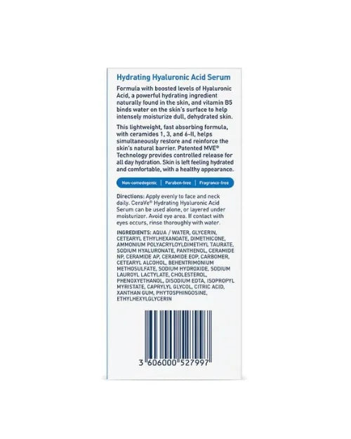 CERAVE | HYDRATING HYALURONIC ACID SERUM