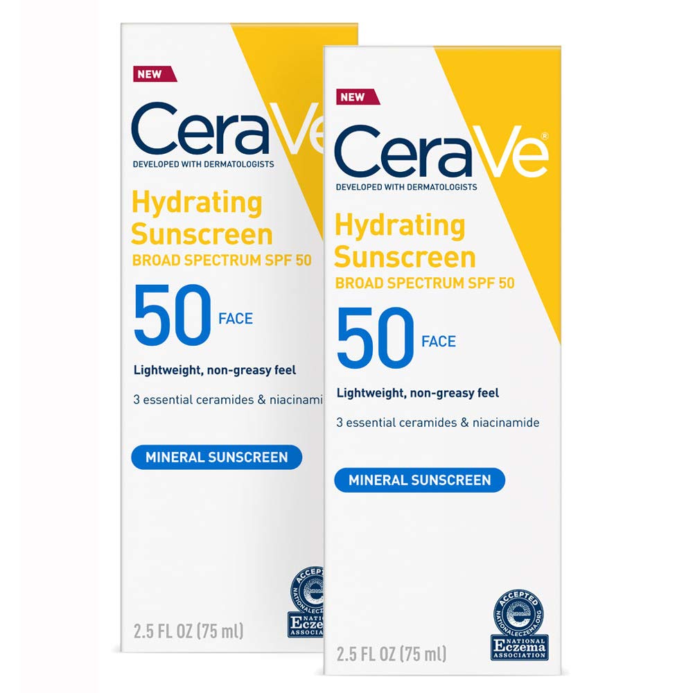 CERAVE | HYDRATING MINERAL SUNSCREEN SPF 50 FACE LOTION