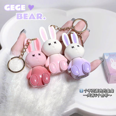Gege Bear Cute Bunny Keychain Lip Tint