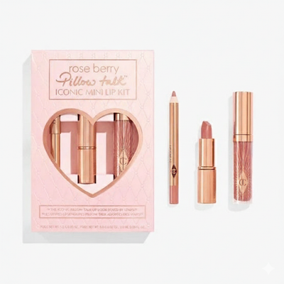 Rose Berry Pillow Talk Iconic Mini Lip Kit – Get the Perfect Nude Look