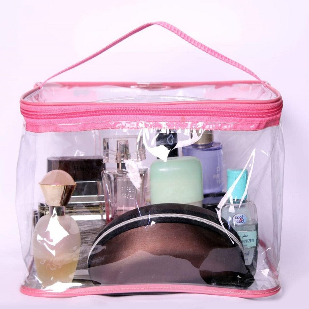 Transparent cosmetics pouch