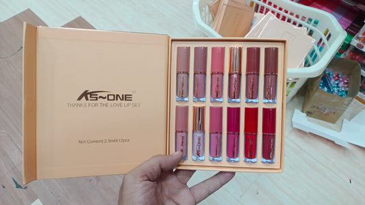 KS one 12 colour matte lipstick 12 pc box