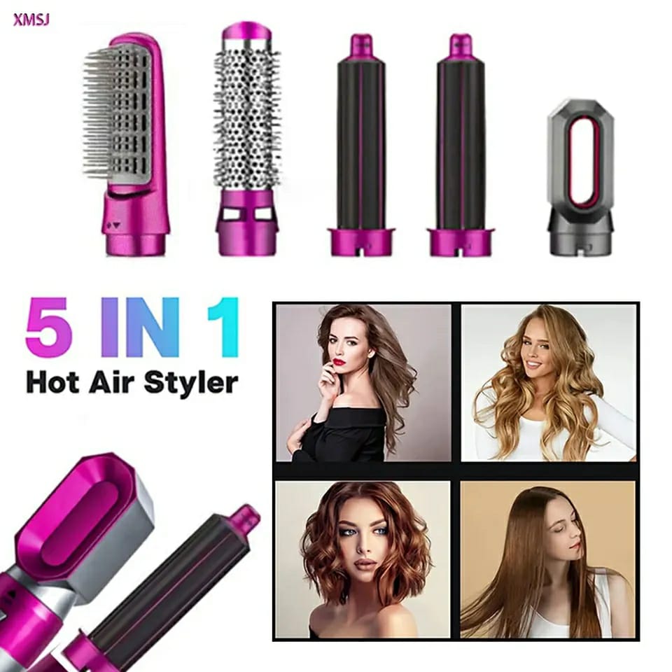 *5 in 1 Hair Dryer Hot Comb Set Wet and Dry
