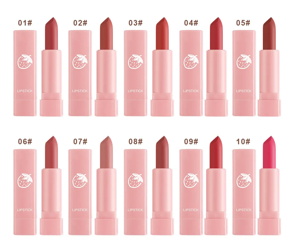 Dragon Ranee Vigor Make Up Matte Lipstick 10Pcs Set