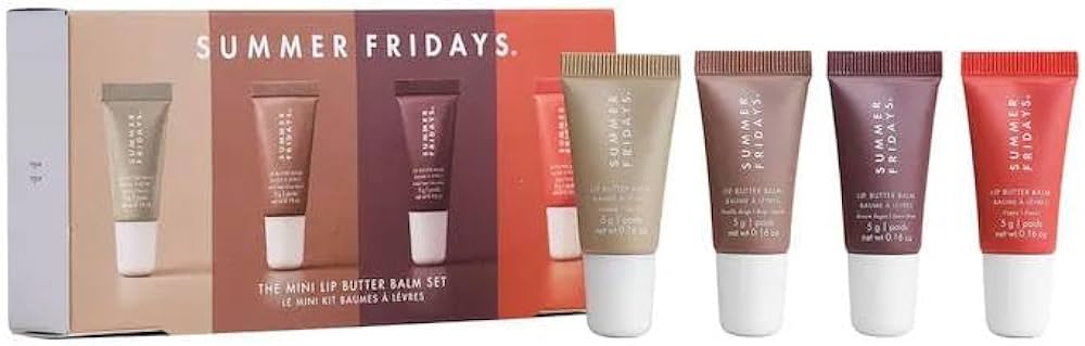 Summer Fridays Mini Lip Butter Balm Set (4 Pcs) Made in USA