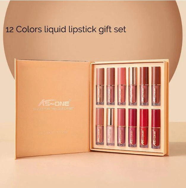 KS one 12 colour matte lipstick 12 pc box