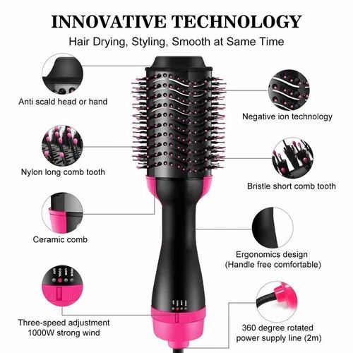 Hot Air Brush,Hair Dryer Brush, One Step Hair Dryer and Volumizer, Styler