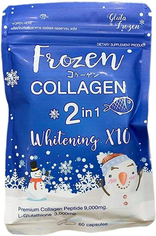 Frozen Collagen 2 in 1 glutathione Whitening 60 Capsules (Thailand)