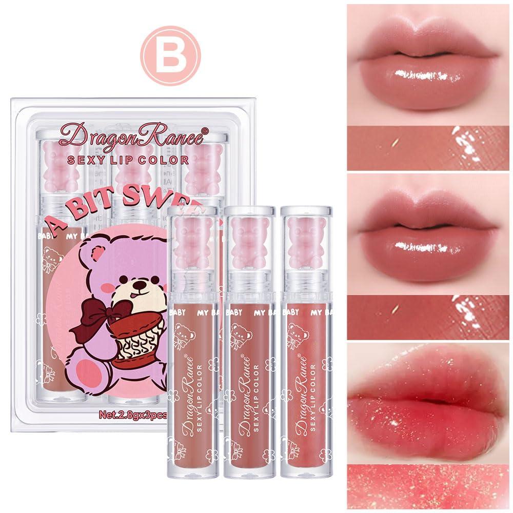 Dragon Ranee Bear Doll Lip Gloss 3-Piece Set