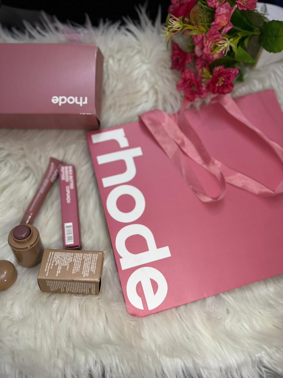 Rhode-gift bag with peptide and packets Blush [ Toast and sleep girl]