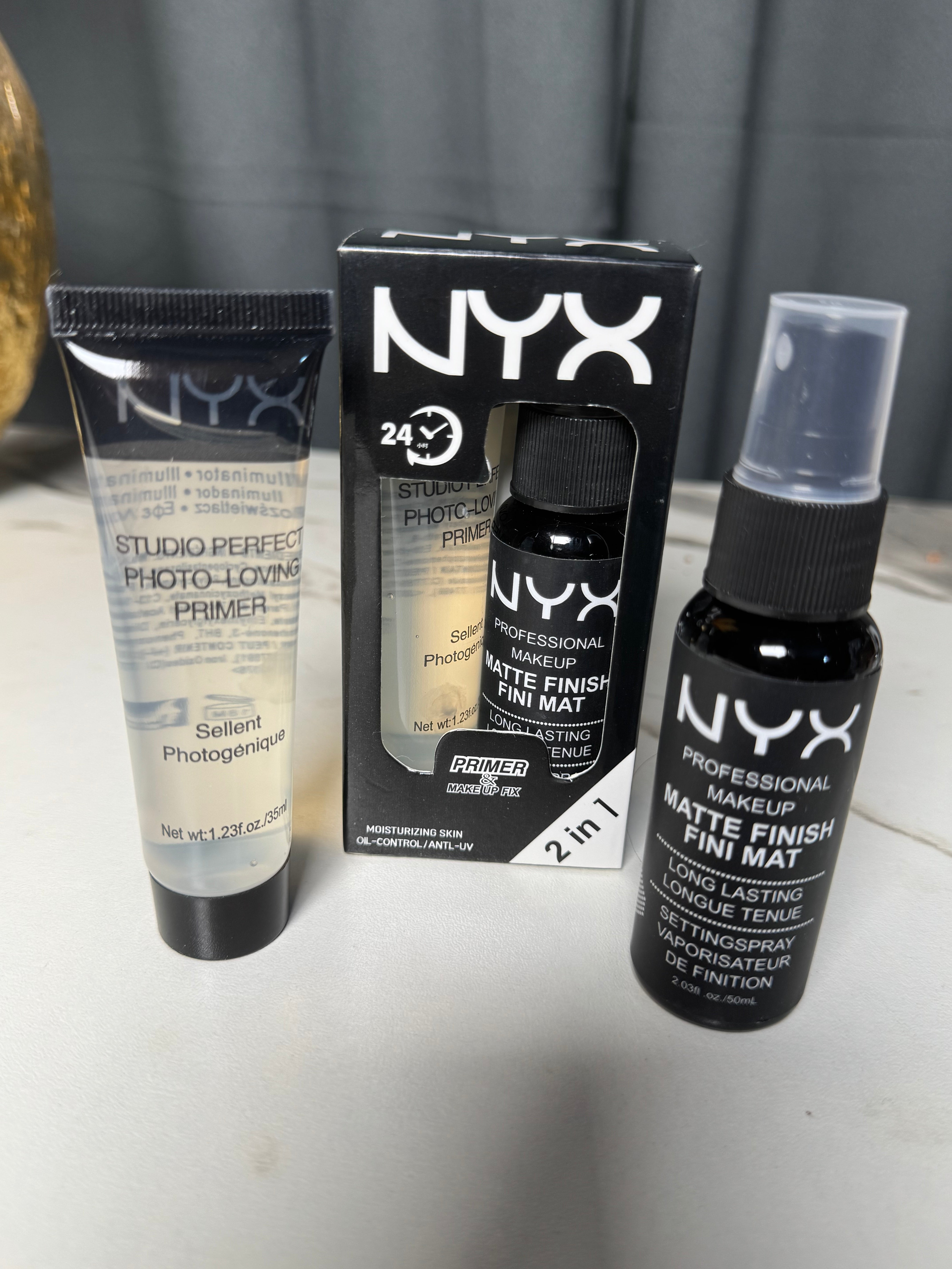 Nyx matte finish setting spray & primer duo set
