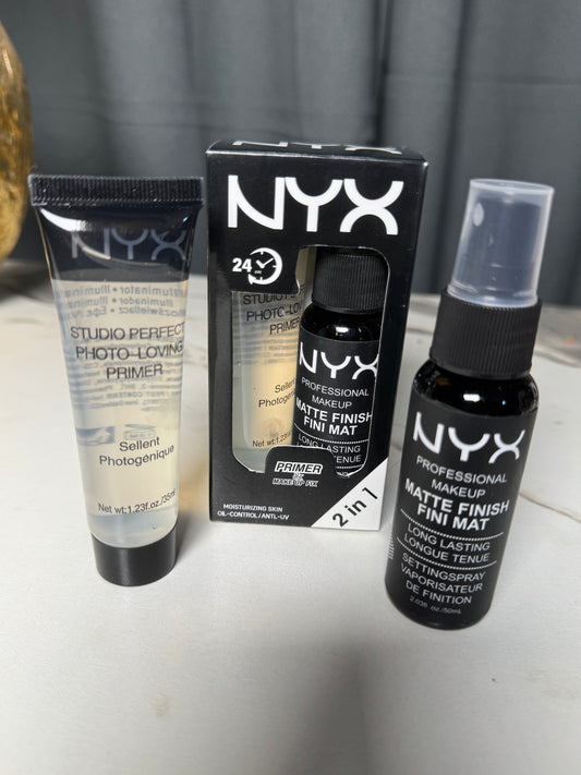 Nyx matte finish setting spray & primer duo set