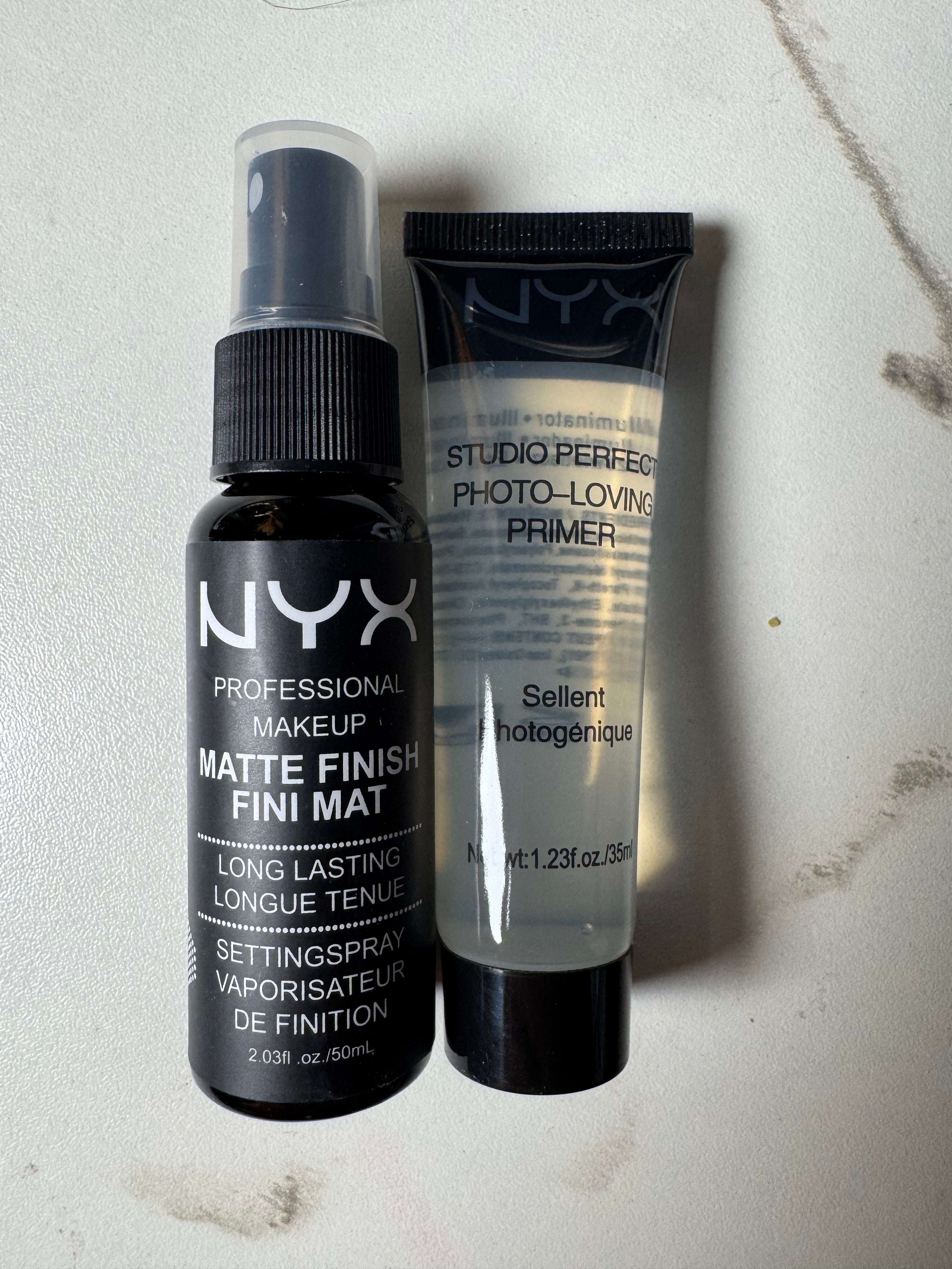 Nyx matte finish setting spray & primer duo set